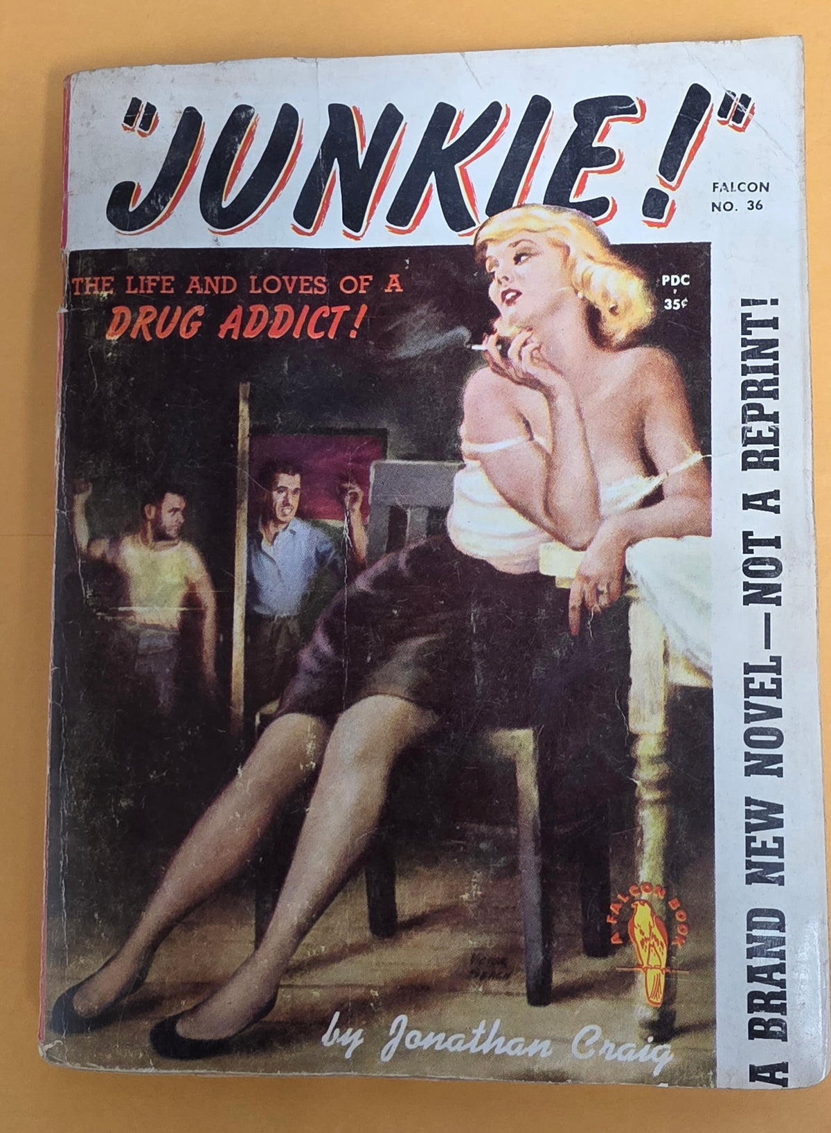 Falcon Books digest 36 Junkie by Jonathan Craig 1952