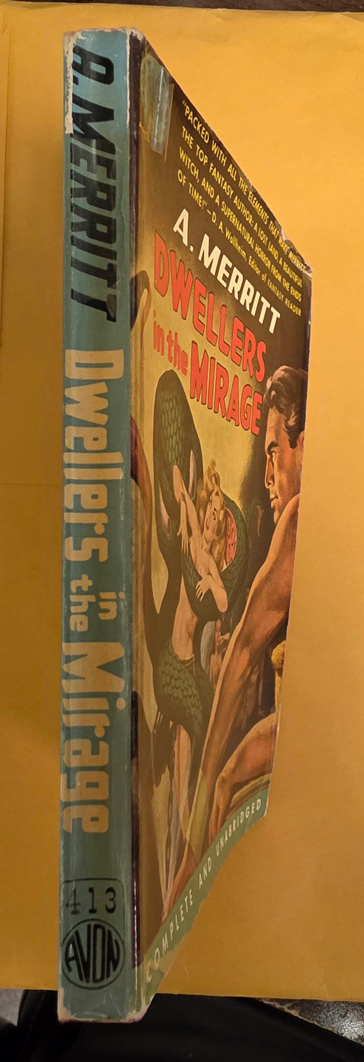 Avon Vtg PB #413 1952 Fantastic S.F. GGA Cover Dwellers In The Mirage A. Merritt