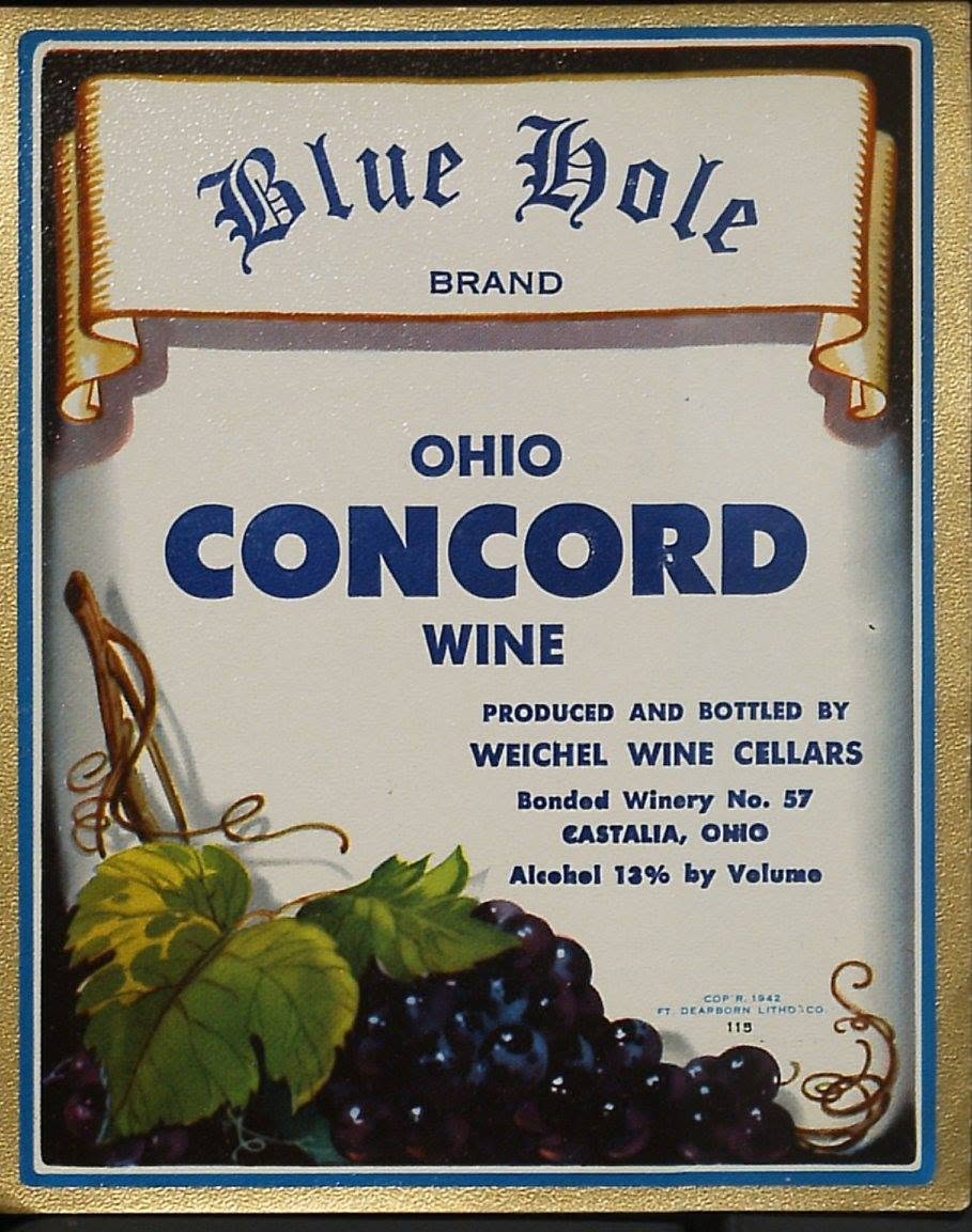 Weichel Wine Cellars Castalia Ohio 8 "rare labels" winery no. 57