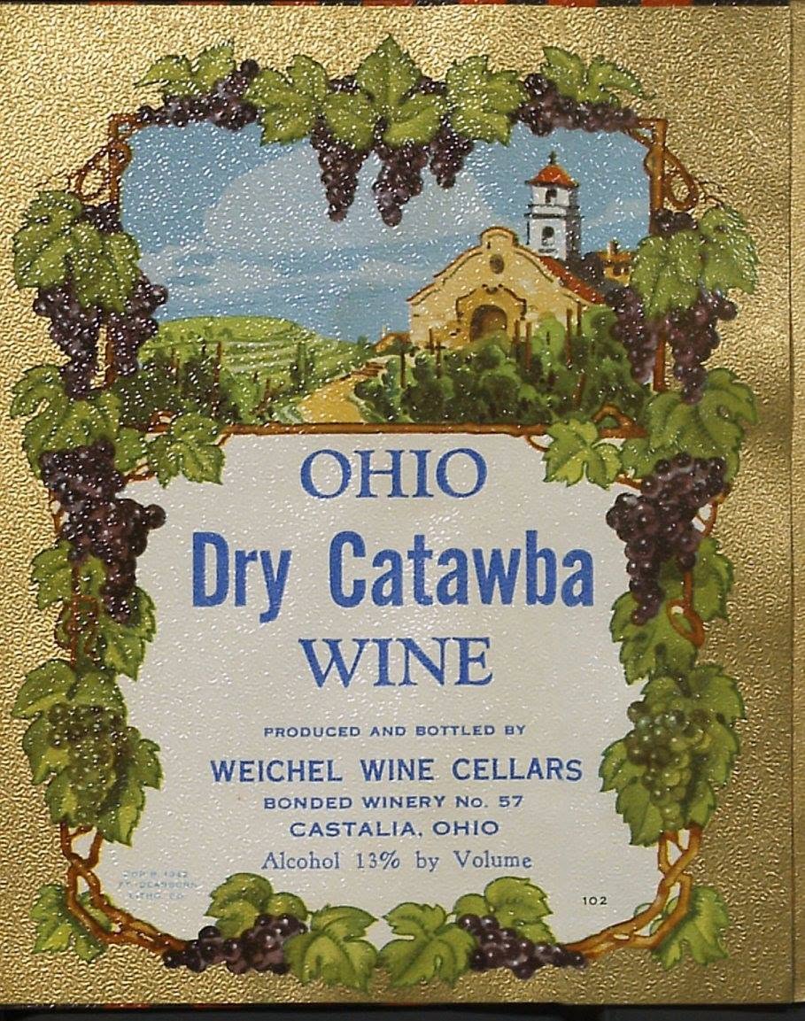 Weichel Wine Cellars Castalia Ohio 8 "rare labels" winery no. 57