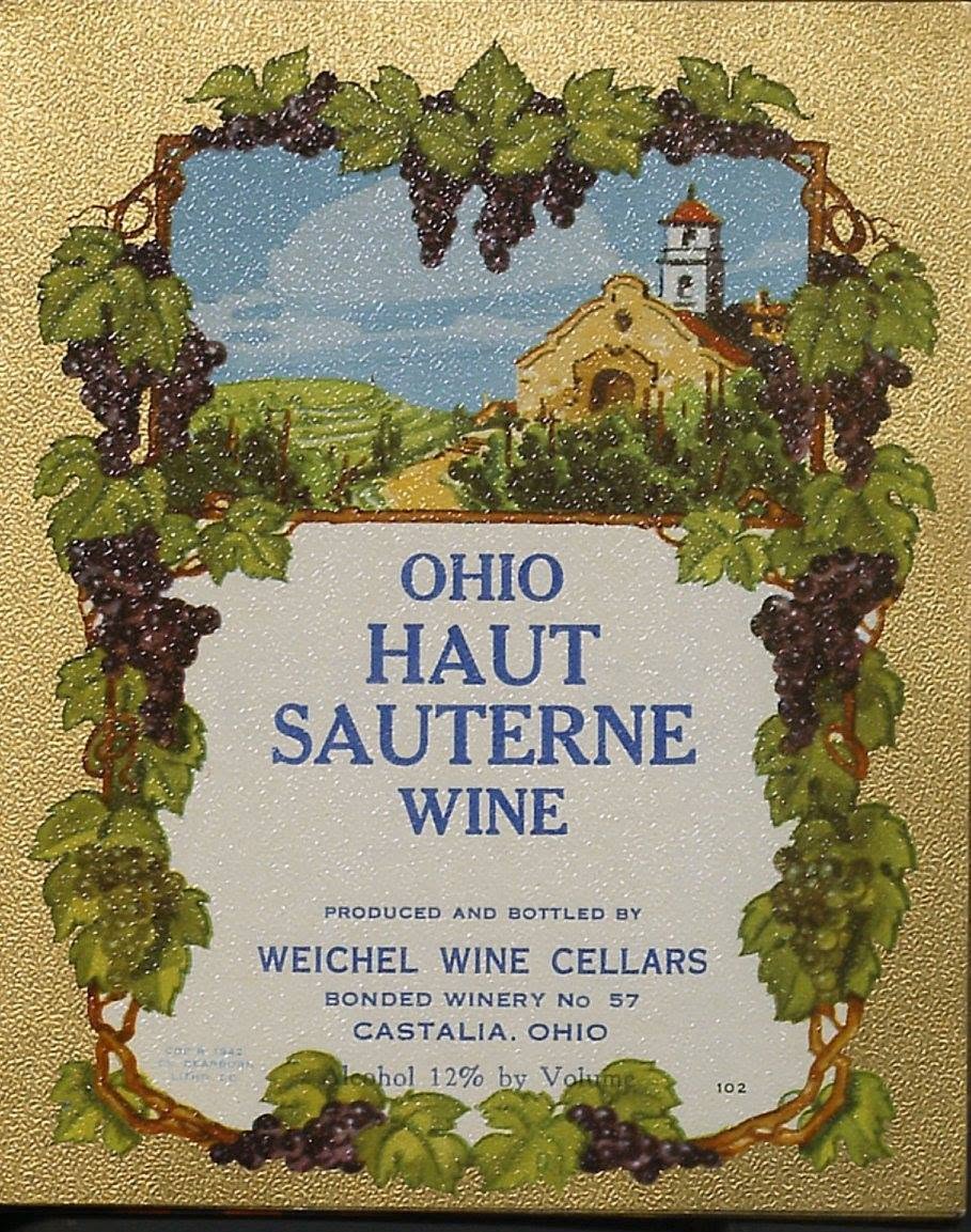 Weichel Wine Cellars Castalia Ohio 8 "rare labels" winery no. 57
