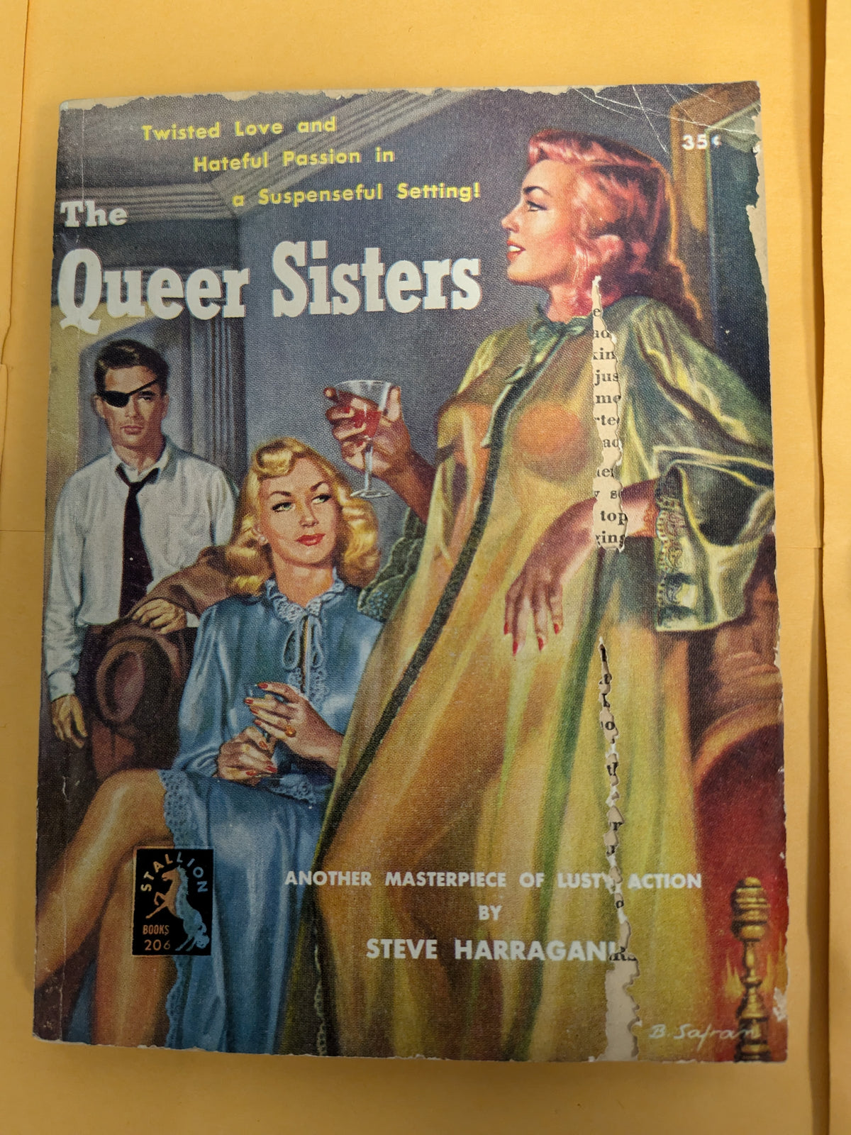 Stallion Books 206 Queer Sisters by Steve Harragan scarce piece of 1950s "sleaze digest"