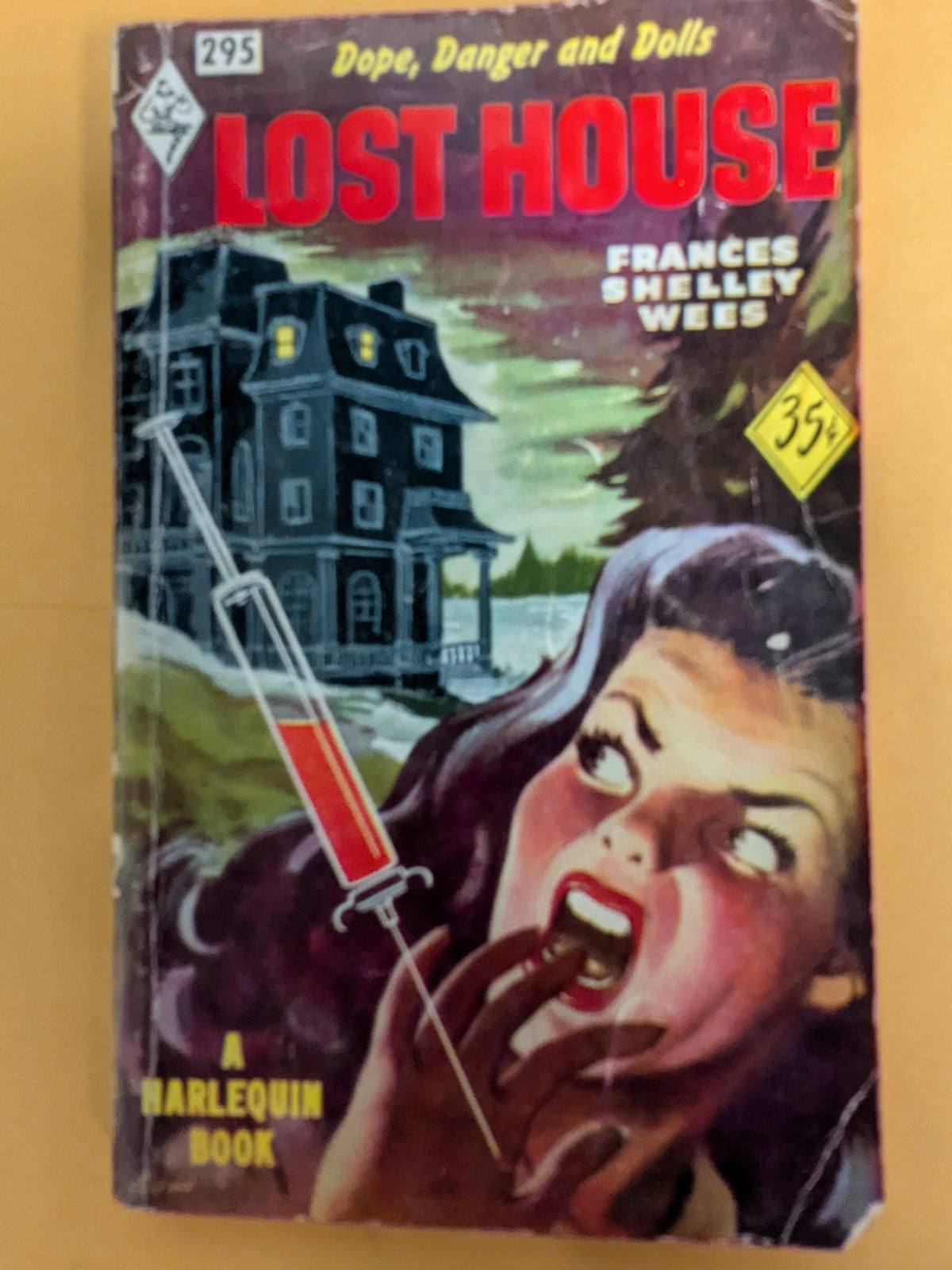 Harlequin #295, Lost House by Frances Shelley Wees, a 1954 Canadian hypodermic-needle
