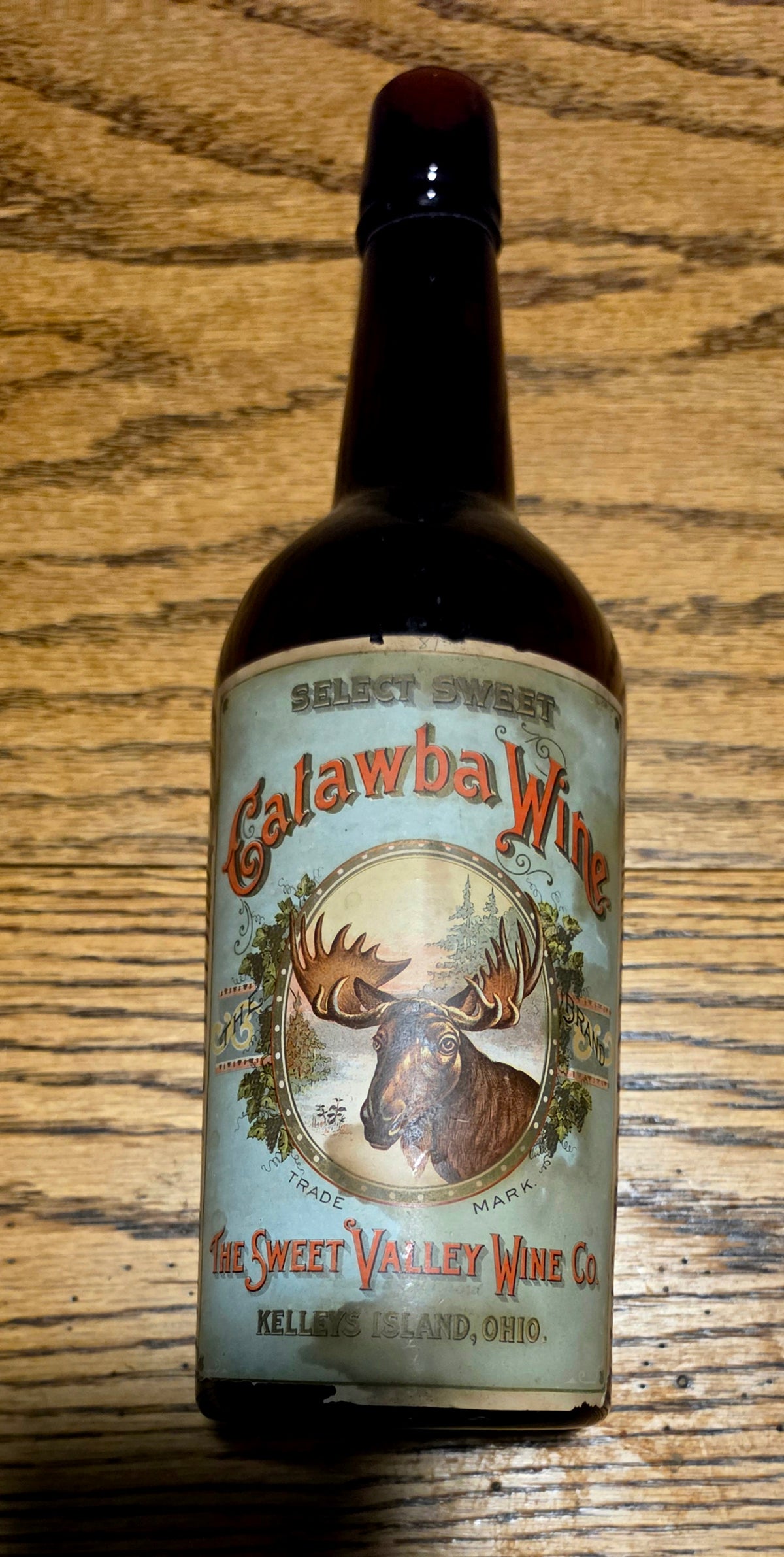 Sweet Valley Wine Co very RARE bottle 1887-1902 Kellys Island Ohio Catawba Wine